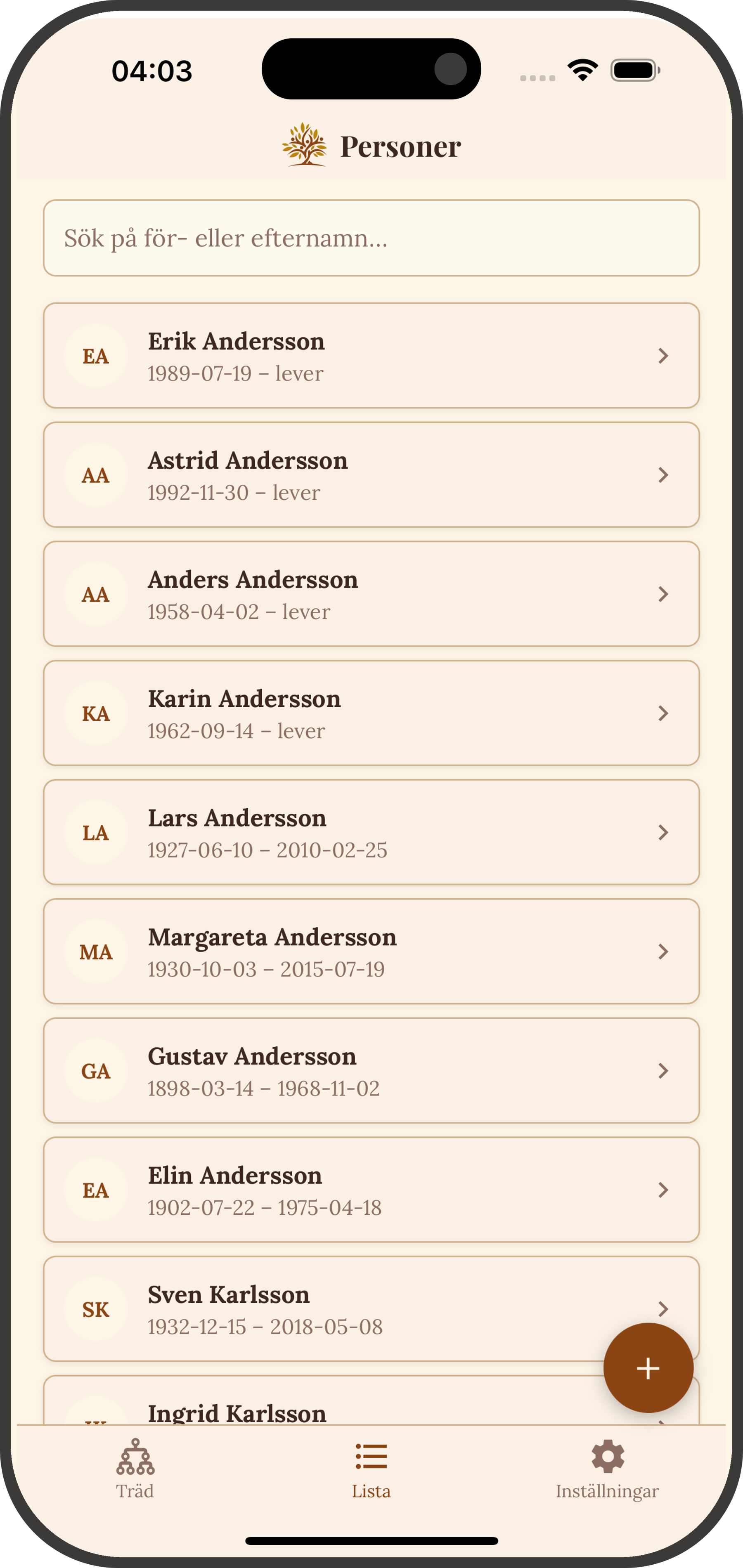 Personlista